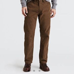New Levi 504 brown corduroy jeans 33x30